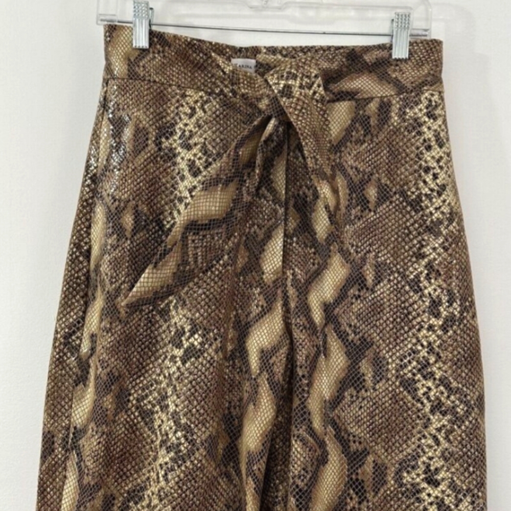 Karina Grimaldi Python Snakeskin Leather High Wai… - image 2